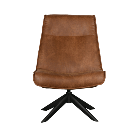 WOOOD Draaifauteuil Skyler cognac art empty 94x67x85cm