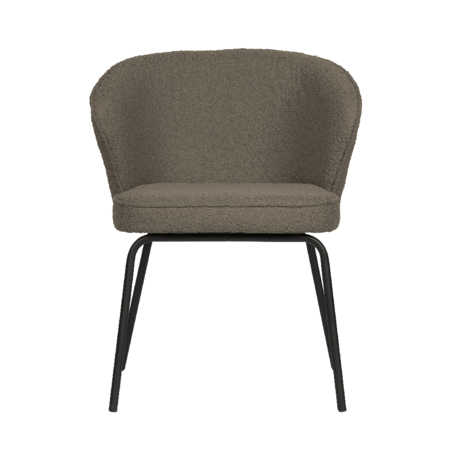 BePureHome Esszimmerstuhl Nougat Bouclé 77x60x59cm zugeben