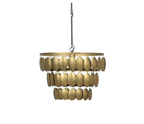 BePureHome Lámpara colgante Moondust Metal dorado 40x48x48cm