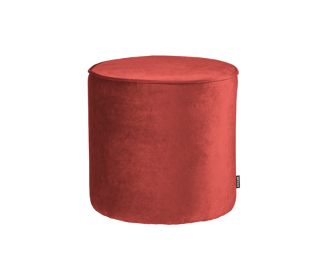 WOOOD Poef Sara raspberry velvet 46x46x46cm