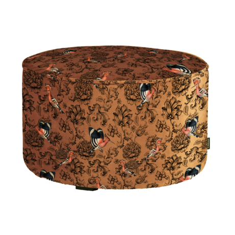 WOOOD Poef Sara terciopelo estampado fenix 36x60x60cm