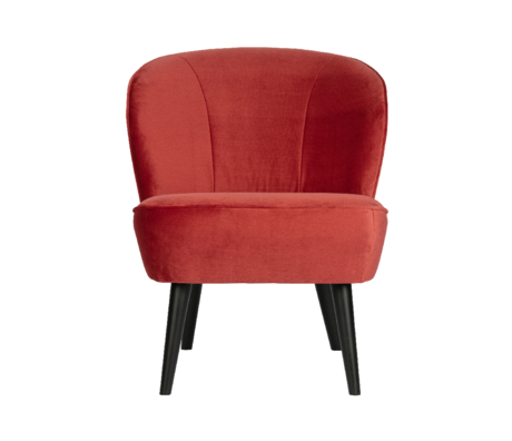 WOOOD Armchair Sara raspberry velvet 71x59x70cm