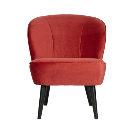 WOOOD Fauteuil Sara raspberry velvet 71x59x70cm