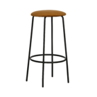 WOOOD Barkruk Mina okergeel velvet gepoedercoat steel 76x52x52cm