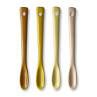 HK-living Teaspoon set of 4 bold and plain ceramics 12.4 x 1.4 x 0.8 cm