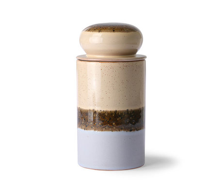 HK-living Storage jar 70s See multicolored 11x11x22.5cm
