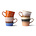 HK-living Koffiemok 70's Americano multicolore céramique set de 4