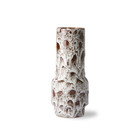 HK-living Vase Retro Lava céramique blanche 8,5 x 8,5 x 20,5 cm