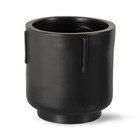 HK-living Flower pot earthenware black 42x42x43cm