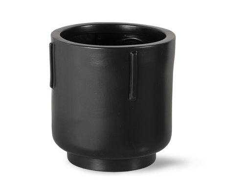 HK-living Flower pot earthenware black 42x42x43cm