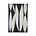 HK-living Tapestry abstrakt kort sort og hvid bomuld 97x2x147cm