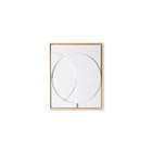 HK-living Cuadro de arte panel de arte en relieve enmarcado blanco C pequeño 40x4x50cm