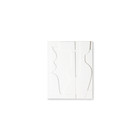 HK-living Malerkunstplade mat hvid keramik 26,5x23,5x2cm