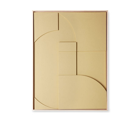 HK-living Kunstramme maleri indrammet relief kunstpanel Sand A ekstra stor 100x4x123cm