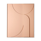 HK-living Kunstramme maleri indrammet relief kunstpanel Peach B ekstra stor 100x4x123cm