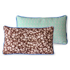 HK-living Pillow Doris for Hkliving brown printed textile 35x60cm