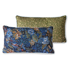 HK-living Pillow Doris for Hkliving blue printed textile 35x60cm