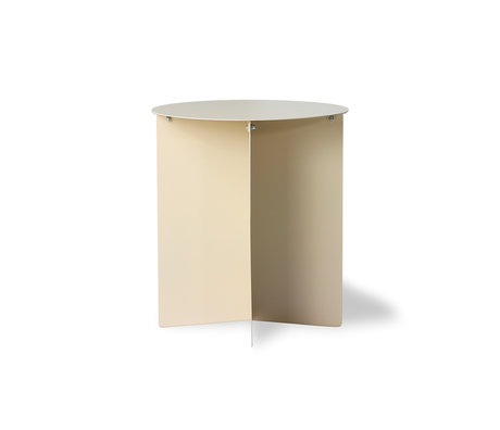 HK-living Table d'appoint ronde en métal crème 40x40x45cm