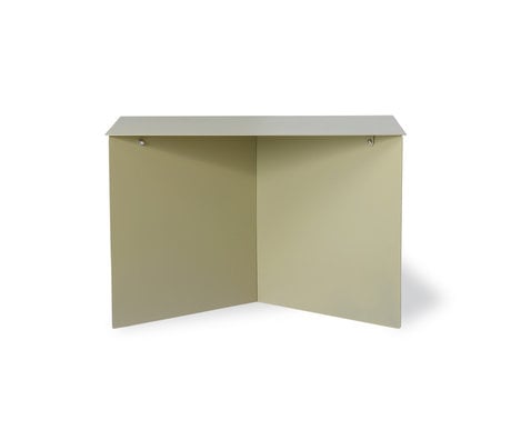 HK-living Side table rectangular olive green metal 60x45x35cm