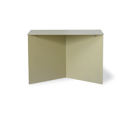HK-living Table d'appoint rectangulaire en métal vert olive 60x45x35cm