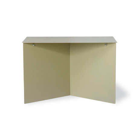 HK-living Table d'appoint rectangulaire en métal vert olive 60x45x35cm