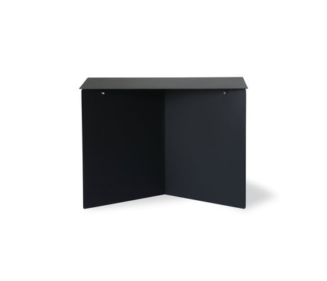 HK-living Side table rectangular black metal 55x36x40cm