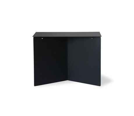 HK-living Table d'appoint rectangulaire en métal noir 55x36x40cm