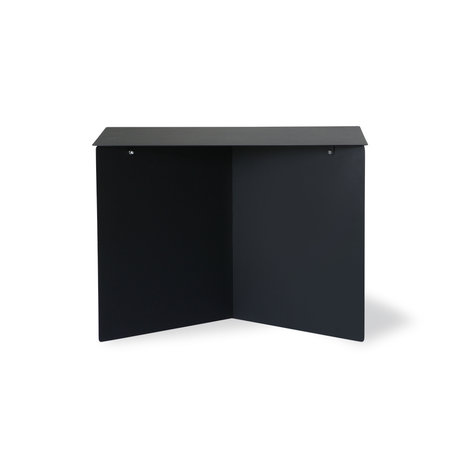 HK-living Mesa auxiliar rectangular metal negro 55x36x40cm