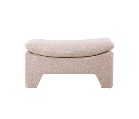 HK-living Tabouret Pouf Retro Lounge Rose Melange 82x51x45cm