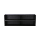 HK-living Elemento ripiano del modulo armadio A nero 100x30x36cm