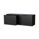 HK-living Schrankmodul Schubladenelement B schwarz 100x30x36cm