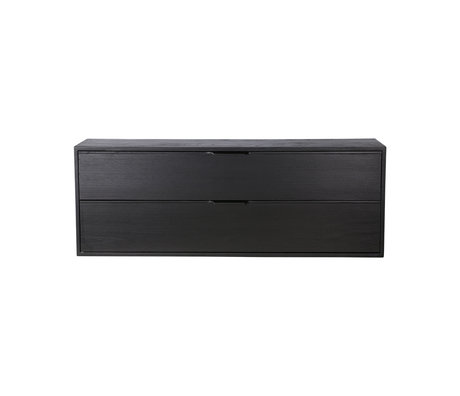 HK-living Module d'armoire élément tiroir C noir 100x30x36cm