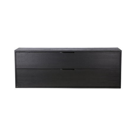 HK-living Cabinet module drawer element C black 100x30x36cm