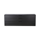 HK-living Cabinet module drawer element E black 100x30x36cm