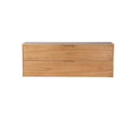 HK-living Elemento cassetto modulo armadio C marrone naturale 100x30x36cm