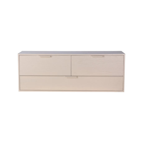 HK-living Mueble módulo cajonera D marrón arena 100x30x36cm