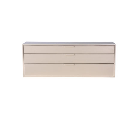 HK-living Schrankmodul Schubladenelement E sandbraun 100x30x36cm