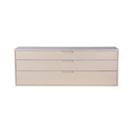 HK-living Schrankmodul Schubladenelement E sandbraun 100x30x36cm