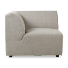 HK-living Bench element Jax left ted stone textiel 95x95x74cm