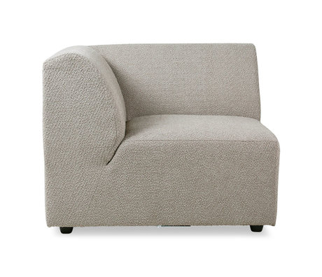 HK-living Bænkelement Jax venstre ted sten tekstiel 95x95x74cm