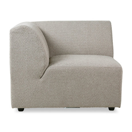 HK-living Elemento panca Jax sinistra ted stone textiel 95x95x74cm