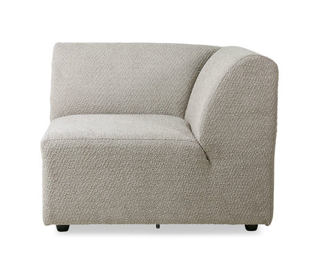 HK-living Sofa element Jax right Ted stone textile 95x95x74cm