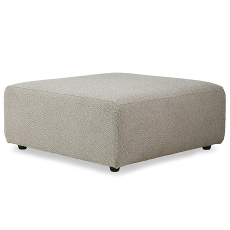 HK-living Canapé Element Jax Tabouret Ted Stone Textile 94x94x43cm