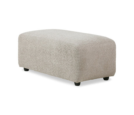 HK-living Sofa element Jax stool small Ted Stone textile 47x95x43cm