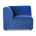 HK-living Élément de canapé Jax gauche textile velours royal bleu 95x95x74cm