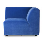 HK-living Sofa Element Jax rechts blau Royal Samt Textil 95x95x74cm