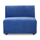 HK-living Sofá Element Jax Azul Medio Royal Terciopelo Textil 87x95x74cm