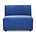 HK-living Canapé Element Jax Bleu Royal Velours Textile 87x95x74cm