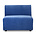 HK-living Divano Element Jax Mid Blue Royal Velvet Textile 87x95x74cm
