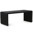 HK-living Bench Black Slatted Frame 96x43x38cm